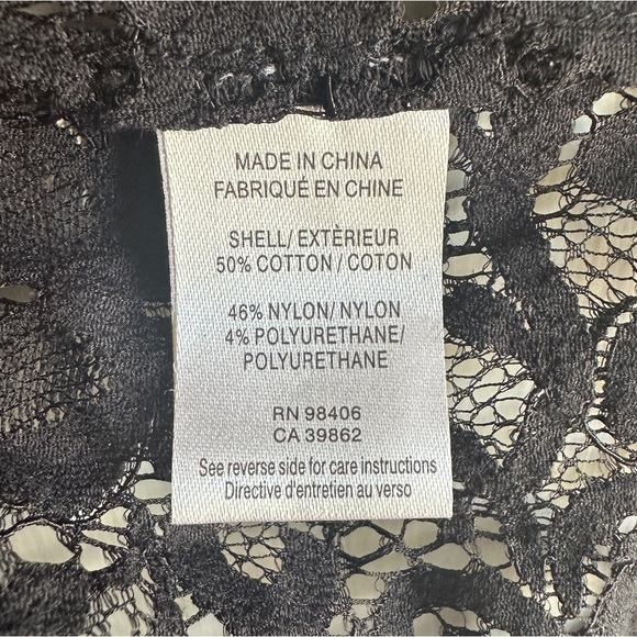 Theory Sheer Black Lace Layering Tank Top Sleeveless Floral size small - Picture 5 of 7